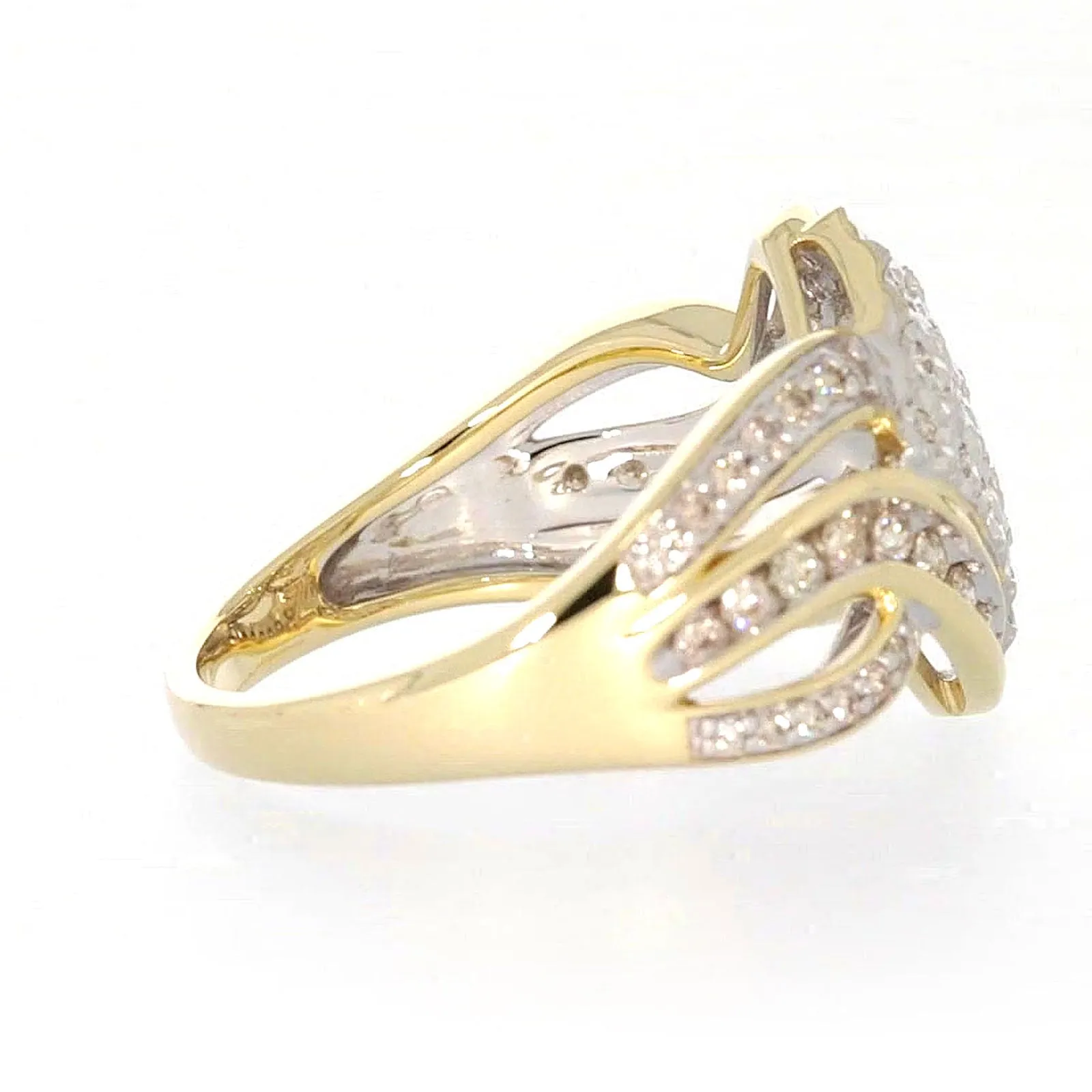 9ct Yellow Gold Round Brilliant Cut 0.34 CARAT tw of Diamonds Ring