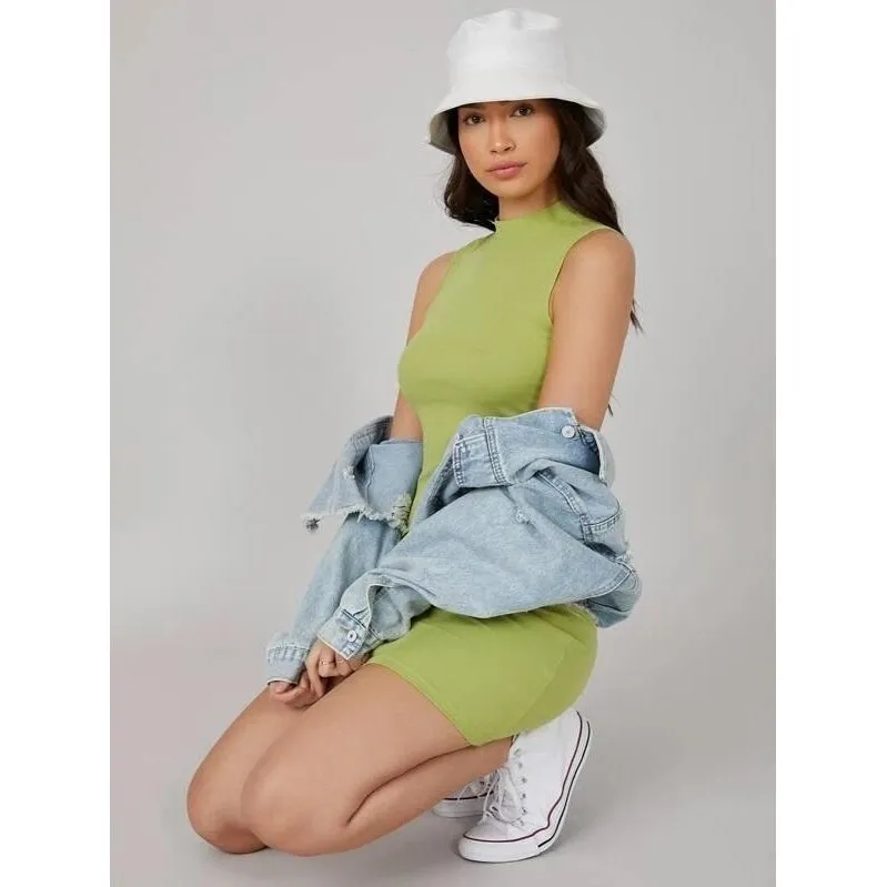 BASICS Mock-Neck Bodycon Dress