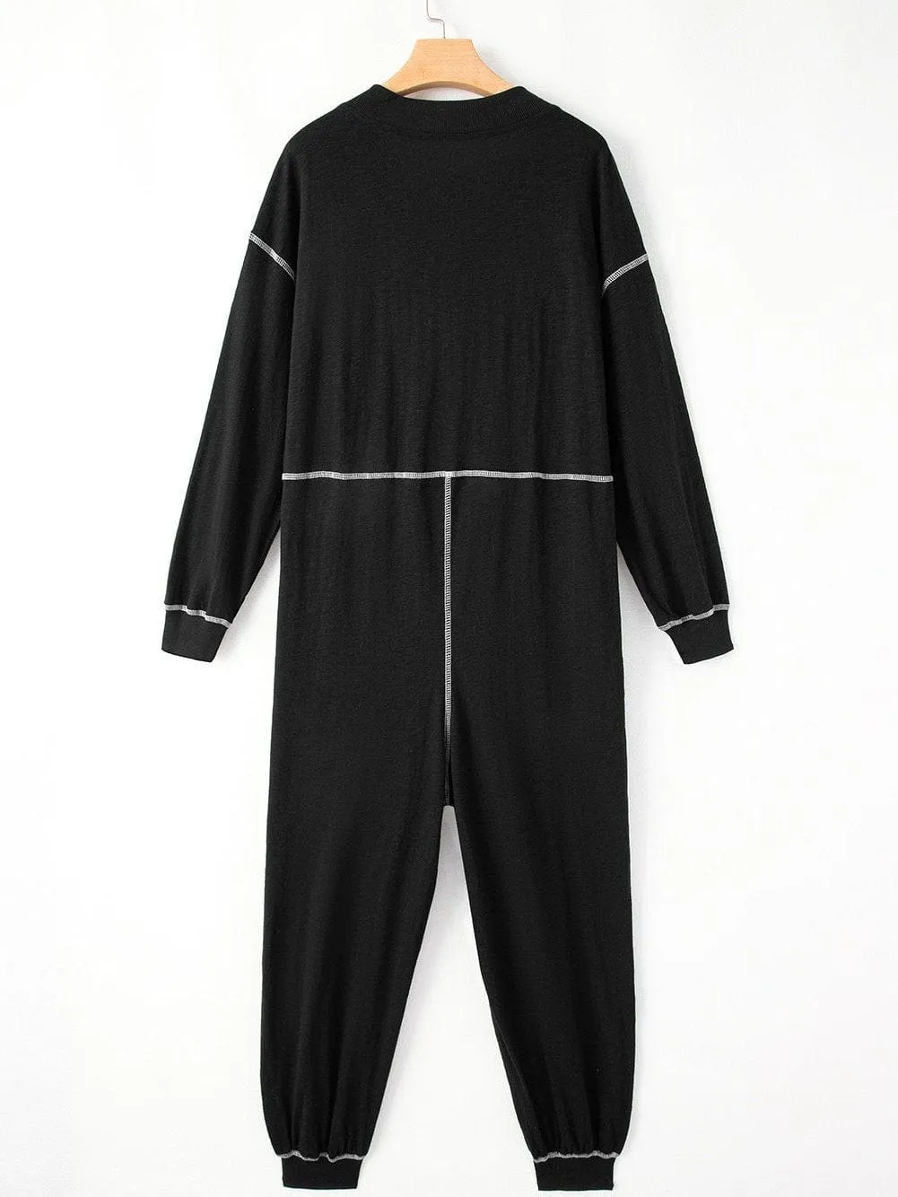 Black Hooded Maxi Dress with Unique Design Details
