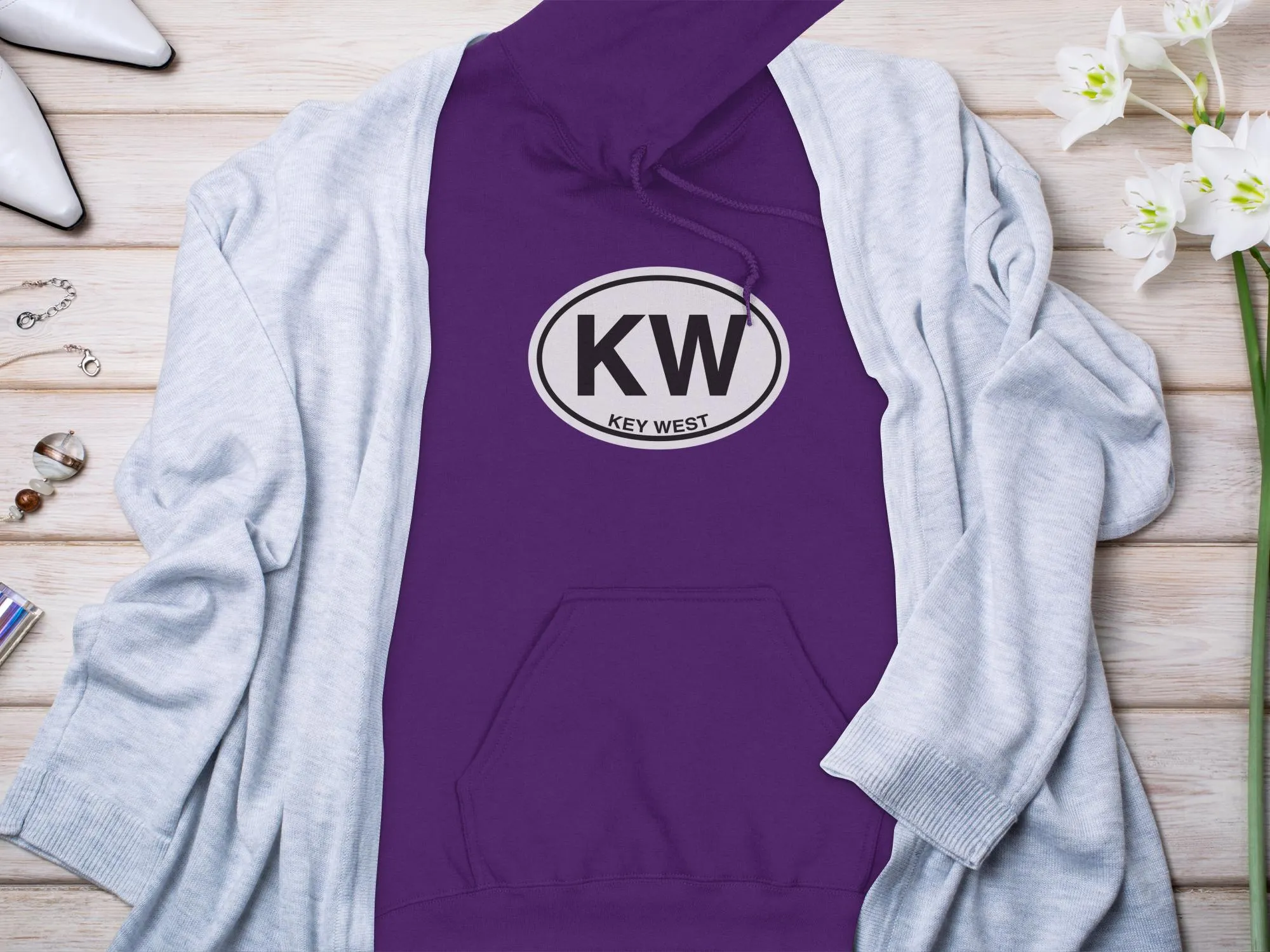 Key West Mens Hoodie - Tropical Comfort for Island Explorers