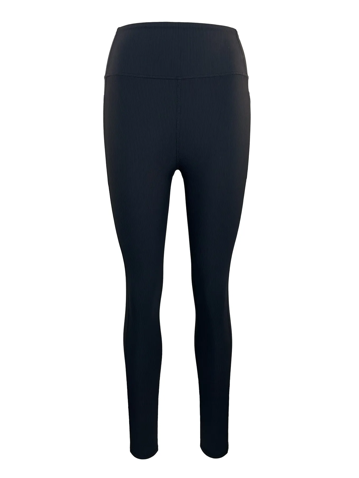 Leggings Sport gerippt schwarz