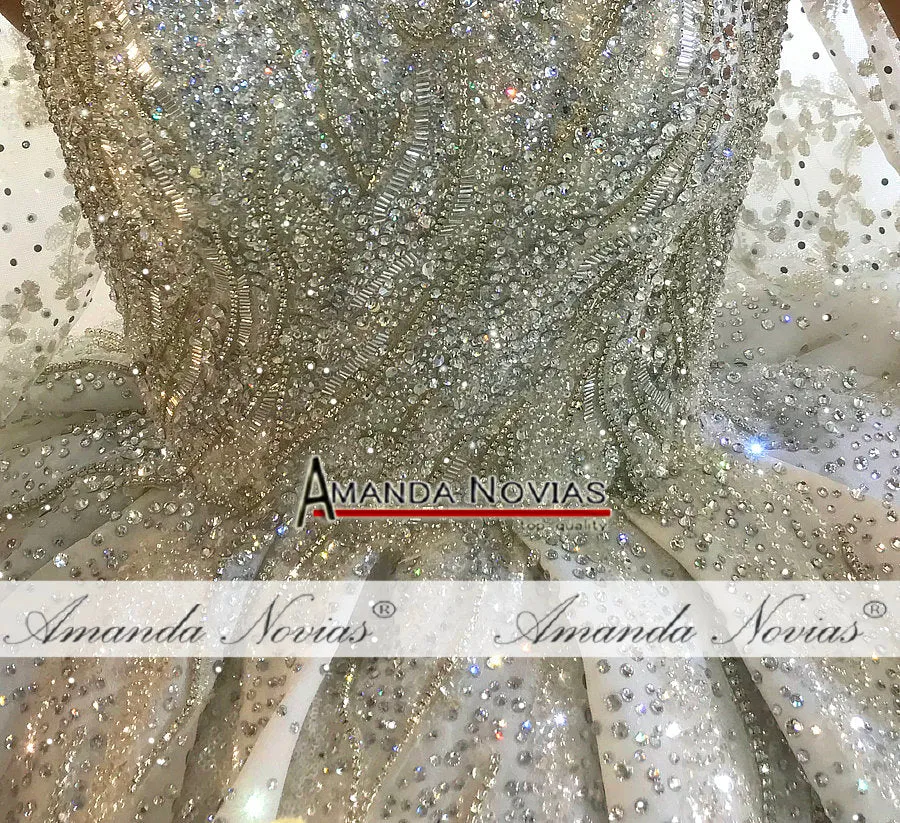 Luxury Heavy Beading Wedding Sparkling Bridal Dress