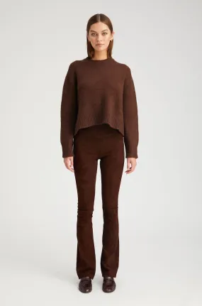 Mocha Suede Micro Flare