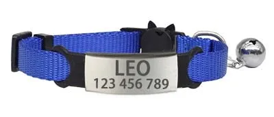 Pawfect Personalized Engraved Nylon Cat Collar With Name