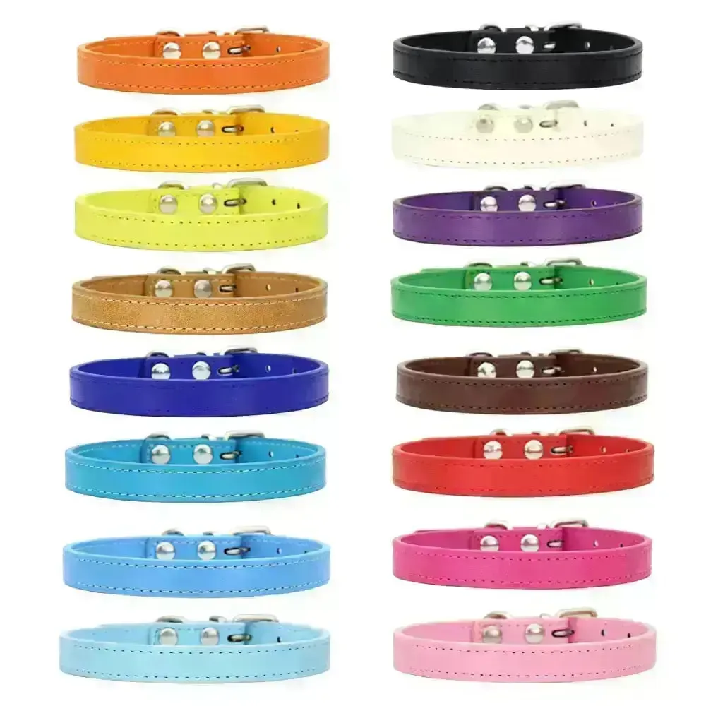 Personalized Leather Cat Collar