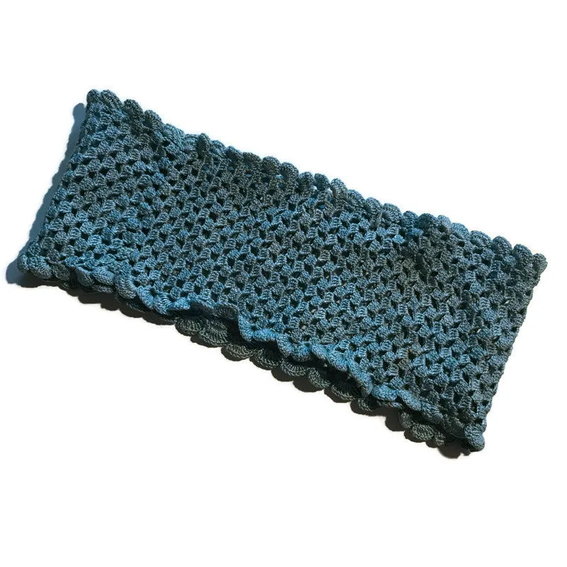 Soft Blue Crocheted Collar circa 1910s