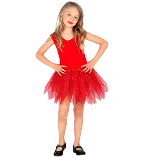Sparkling Tutu Skirt Red Kids