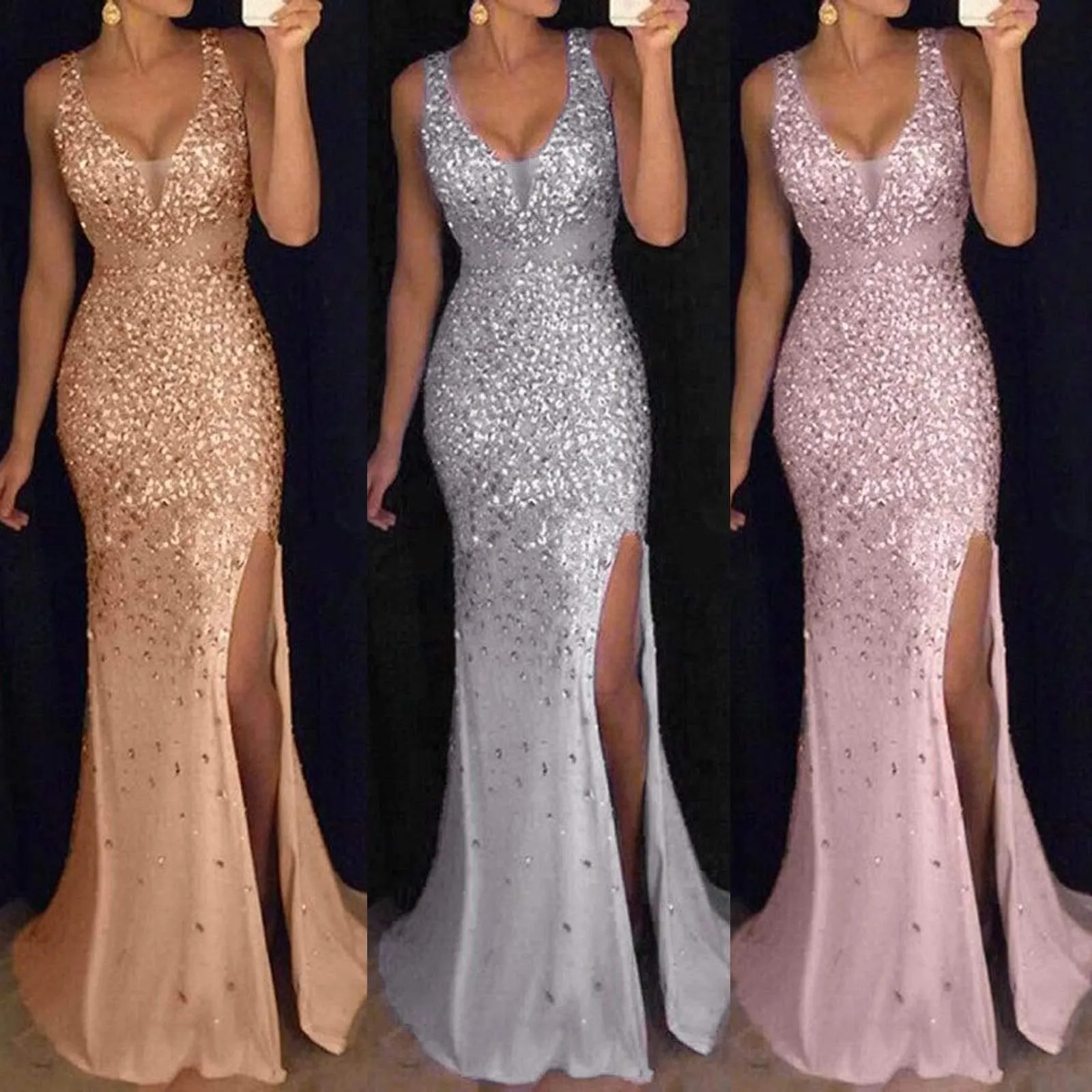Sparkly Bodycon Gown & Elegant Party Dress For Women