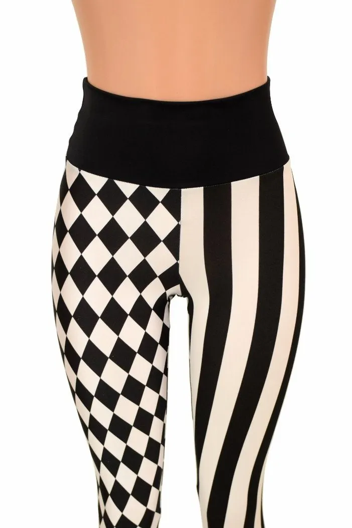 Tri Color High Waist Leggings