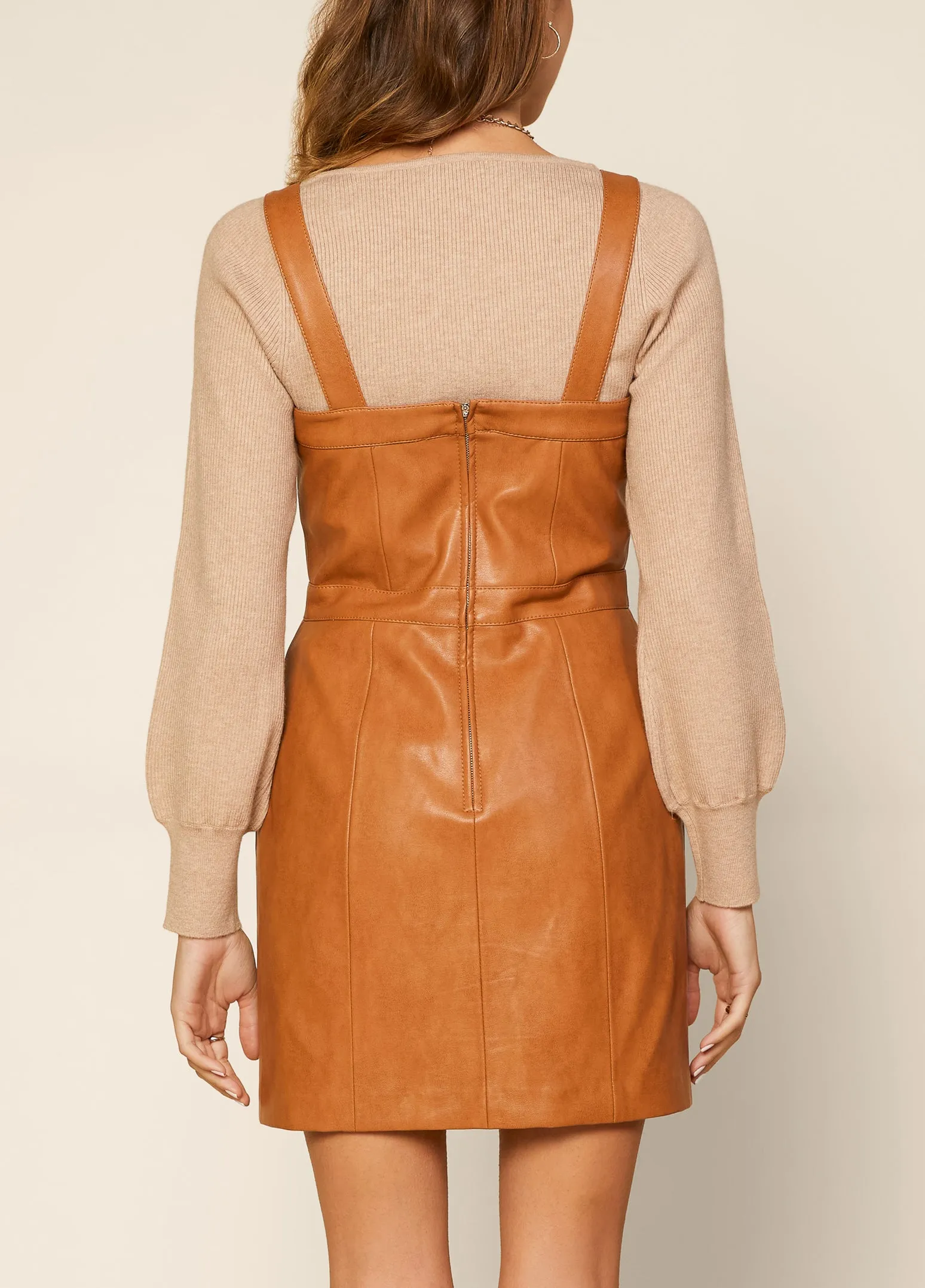 Vegan Leather Mini Dress