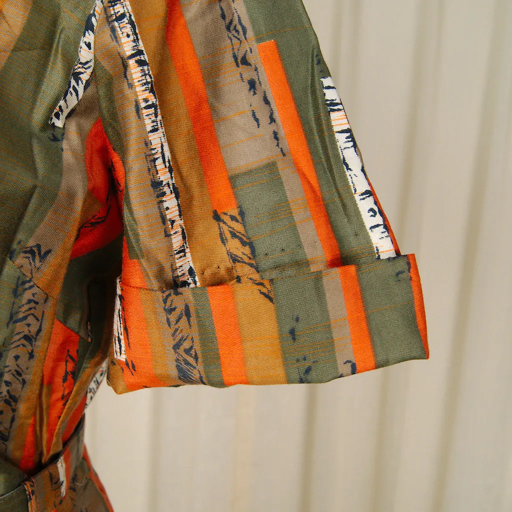 Vintage 1950s Asian Tiki Skirt Set