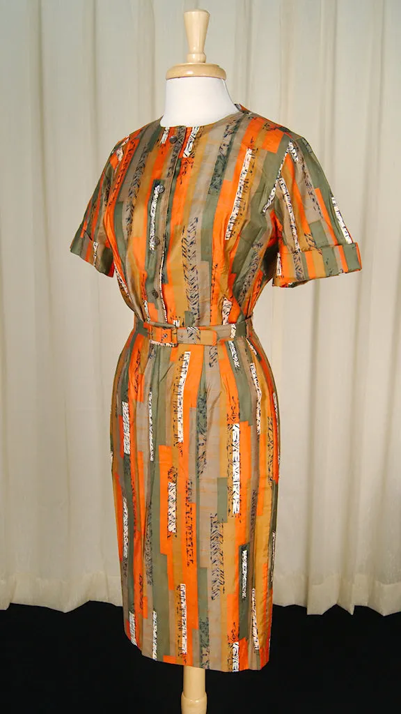 Vintage 1950s Asian Tiki Skirt Set