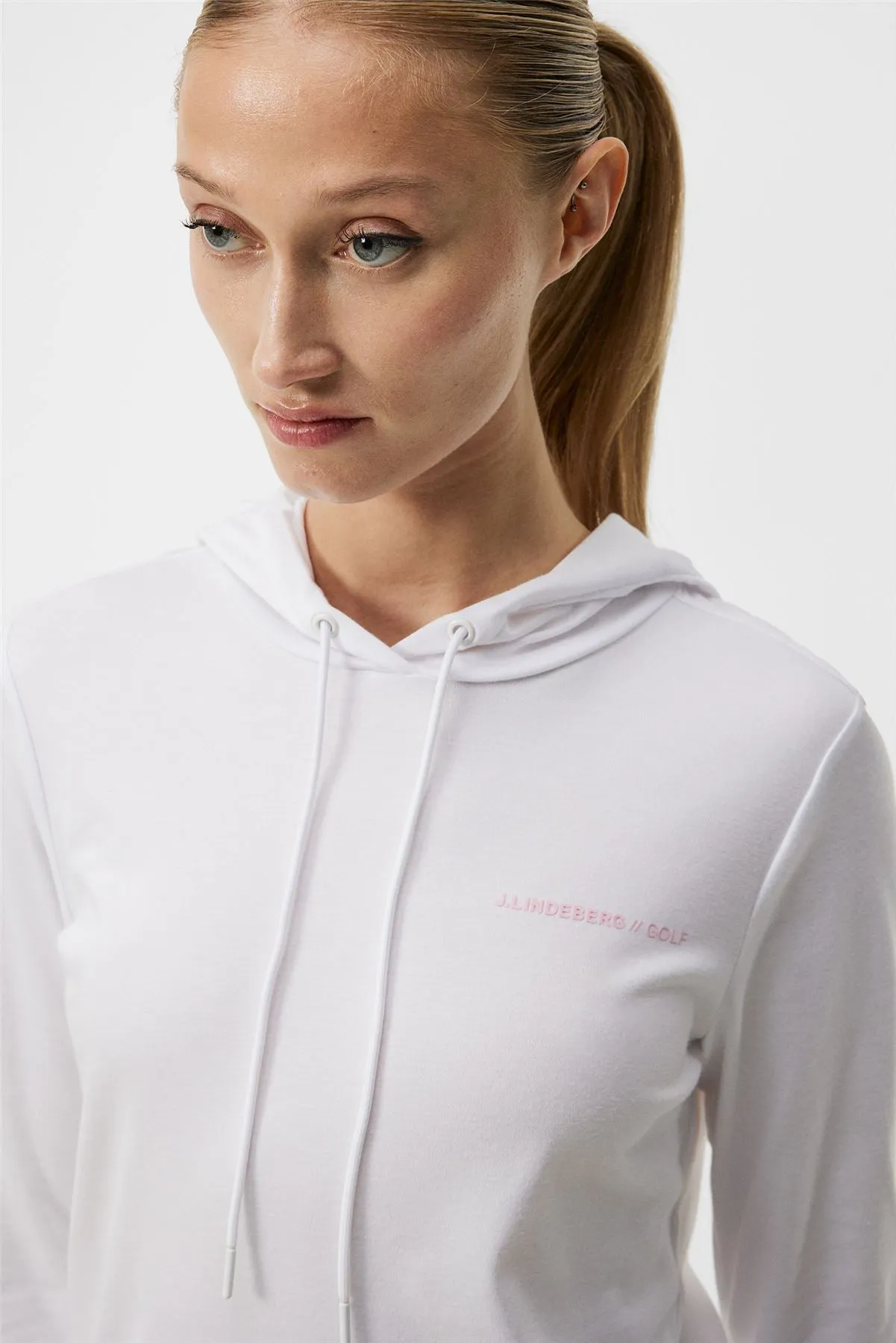 Womens Vice Soft Poly Pima Hoodie White - SU23